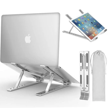 

Portable Foldable Laptop Stand Ergonomic Adjustable Aluminum Laptop Holder For MacBook Air Pro 10-15.6 Notebook Computer Stand