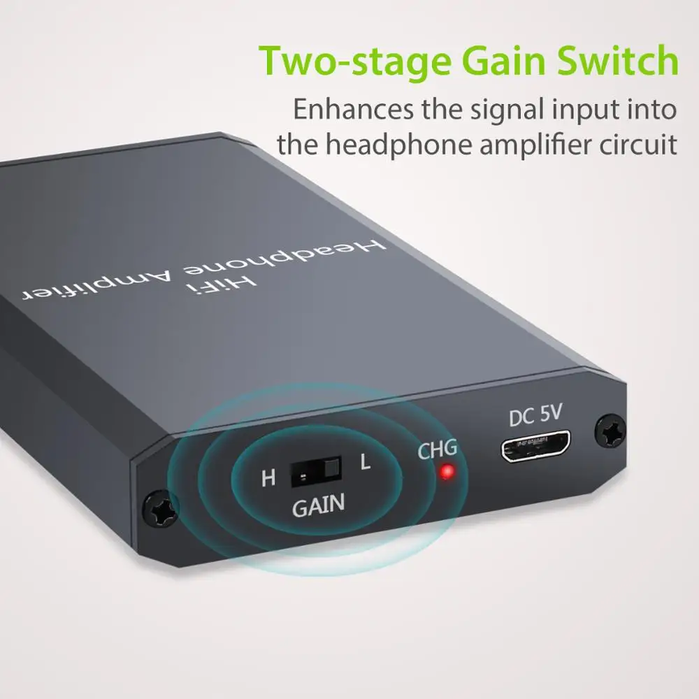 LiNKFOR Audio Amplifier Digital Power Amplifier HiFi Earphone Headphone Amplifier 16 300 Ohm With Two stage gain switch Amp