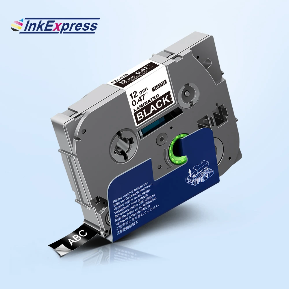 12Mm 335 Label Kompatibel Brother Label Tape Putih Di Atas ...