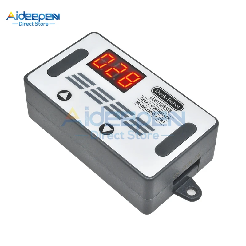 DDC-231 DC 12V светодиодный цифровой реле задержки времени контроллер переключатель модуль, триггер PLC автоматизации таймер со звуковым сигналом чехол для автомобиля