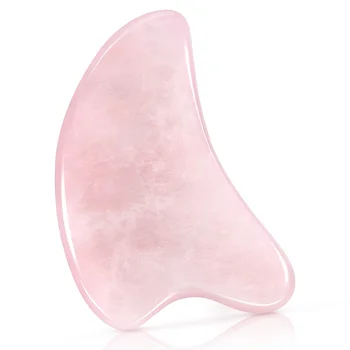 

Niceauty Natural Pink Jade Stone Body Face Eye Scraping Plate Acupuncture Massage Relaxation Tool Gua Sha Massager Facial Eye Be