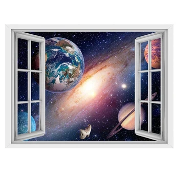 

Outer Space Wall Decals, Removable Galaxy Sticker, the Art ic 3D Milky Way Dreamscape Home Decor Kids Room