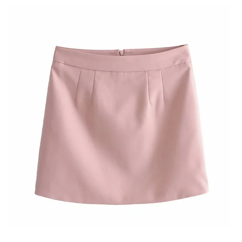 

elegant sweet pink mini skirt faldas zipper fly design women 2019 summer autumn stylish female skirts office ladies mujer kawaii