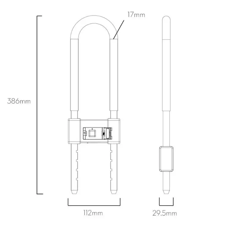 Anytek L12 отпечатков пальцев U замок IP65 Водонепроницаемый дверной USB Перезаряжаемый