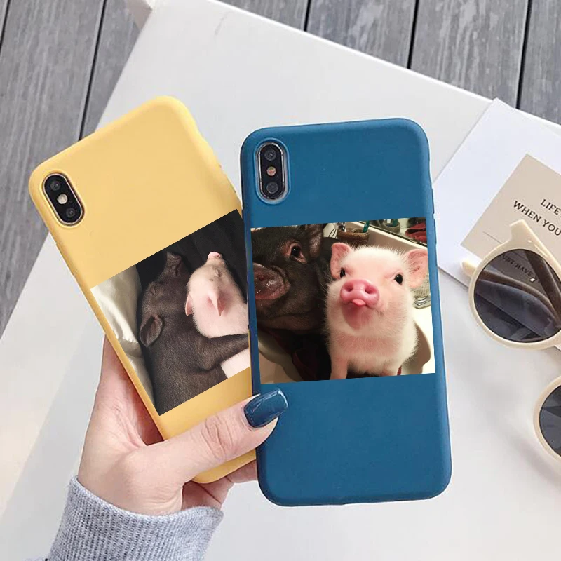 Lamocase с изображением милой свинки пара чехол для samsung Galaxy J3 J4 J6 J7 J8 A3 A5 A7 A8 S10 Plus Note 10 8 9 Pro S10E S9