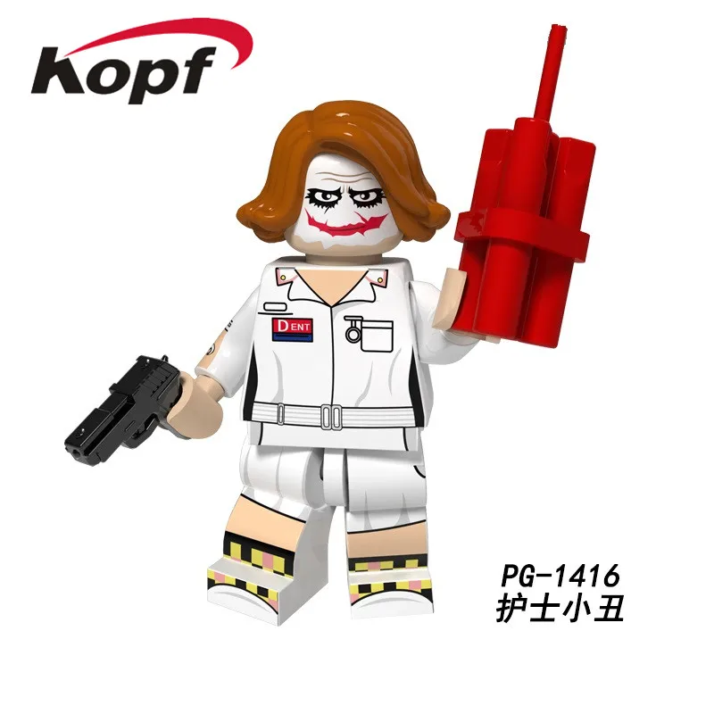 PG1416 20Pcs No Box 20 шт. строительные блоки Супер Герои Дэдпул Харли Куинн Робин Доктор Стрэндж модель доунклайтер флэш Фигурки игрушки PG8164 - Цвет: PG1416 20Pcs No Box