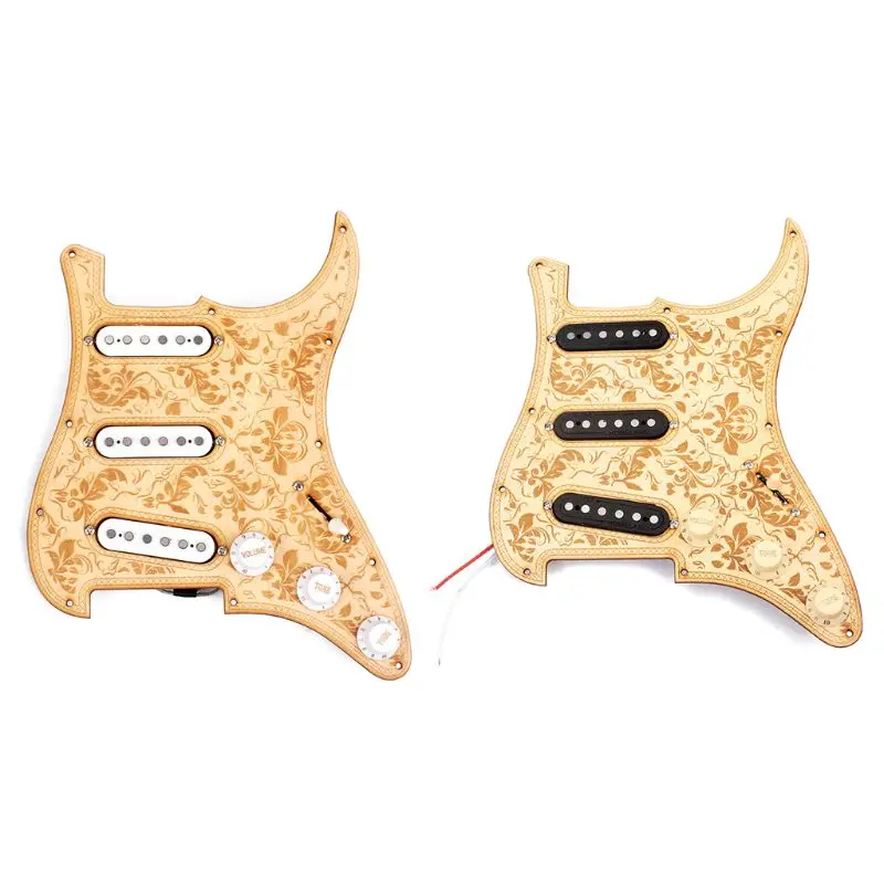 OOTDTY SSS Prewired Pickguard 3 Одиночная катушка 5 позиционный переключатель звукоснимателя для электрогитары