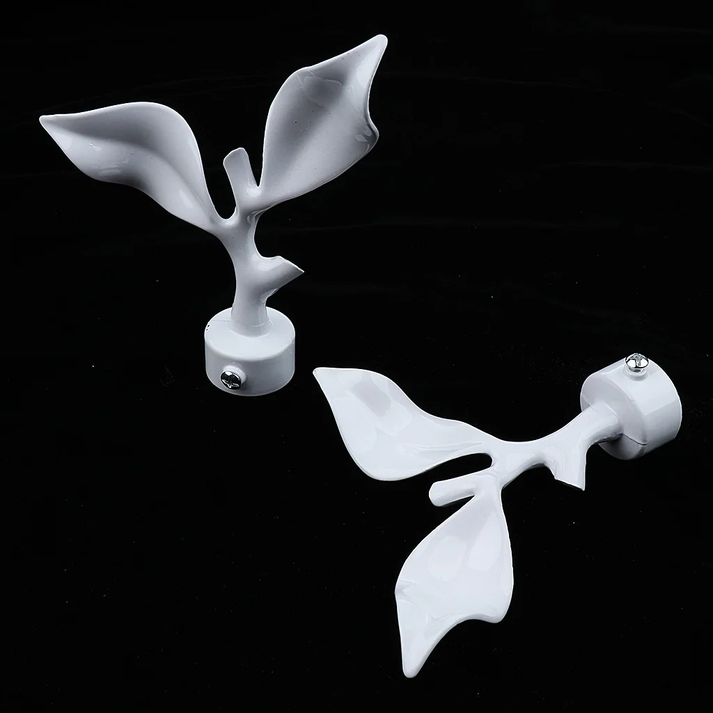 Pair Decorative Window Curtain Rod End Drapery Rail Pole Head Cap fit 28mm Dia. Rods