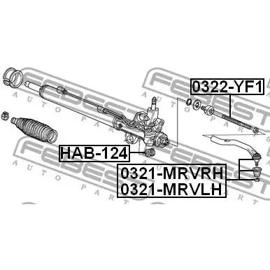Наконечник рулевой левый Honda Pilot 3.5 V6 03 FEBEST 0321 MRVLH|Рулевые рейки и коробки передач| |