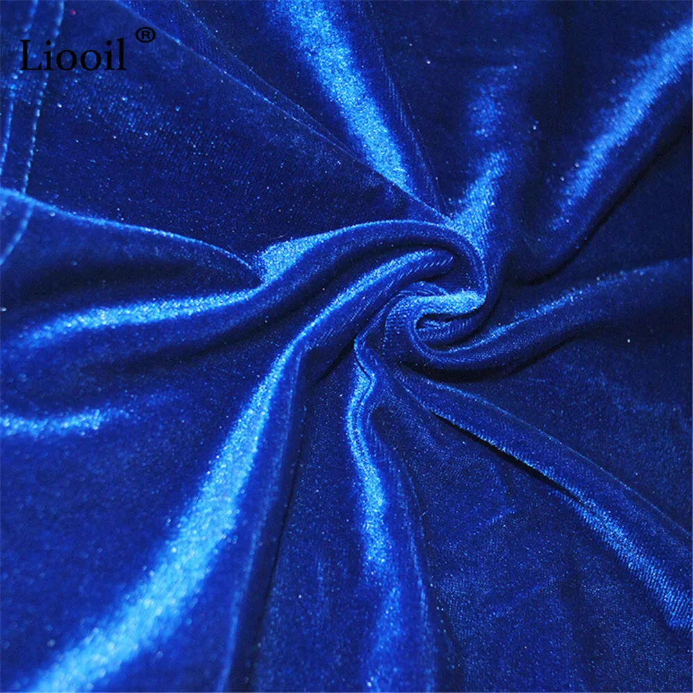 Liooil, полосатый бархатный комплект из двух предметов, боди и юбки,, без рукавов, на молнии, открытые, вечерние, сексуальные, Клубные наряды для женщин, наборы
