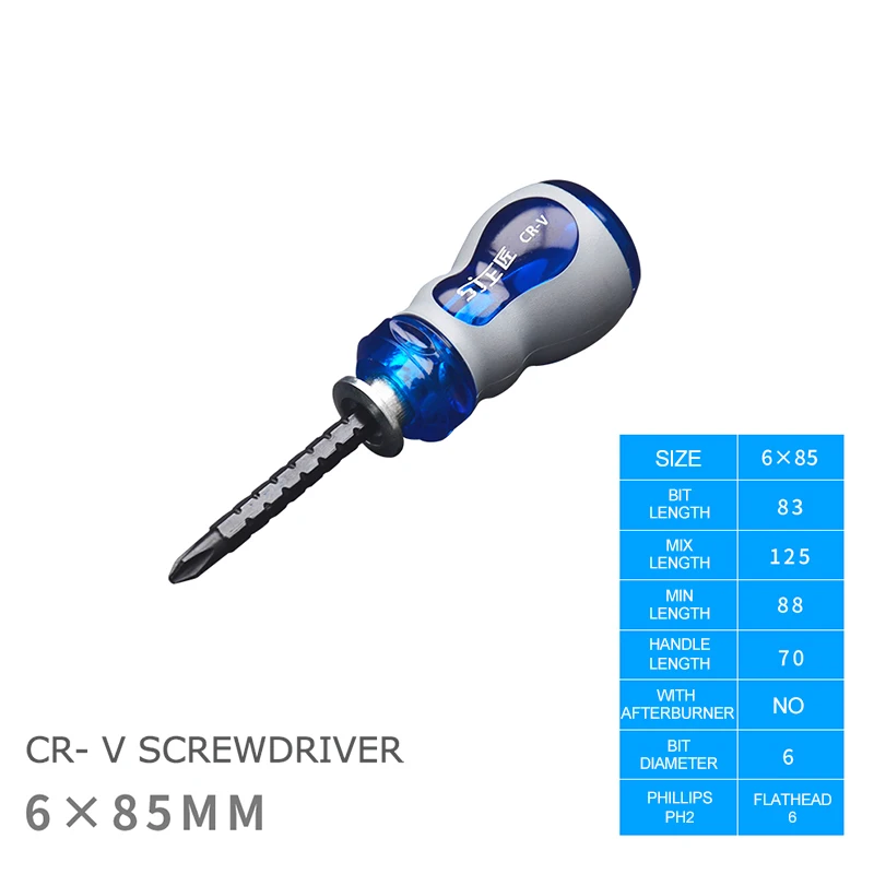 KINDLOV Screwdriver Set Precision Impact Ratchet Screw Driver Magnetic Phillips Bit Set Multitools For Electrician Repair Tools - Color: 6x85