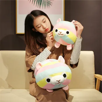 

Best selling plush toys stuffed down cotton lying pose color alpaca cute plush doll pillow cushion cushion sofa cushion decorati