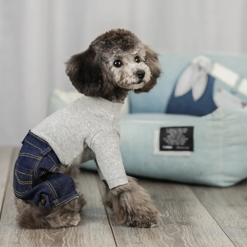 dog jumpsuits jean clothes (13)