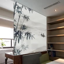 На заказ, китайский стиль, электростатическое матовое стекло, бумажный светильник, непрозрачный, для гостиной, спальни, раздвижные двери, декоративные наклейки