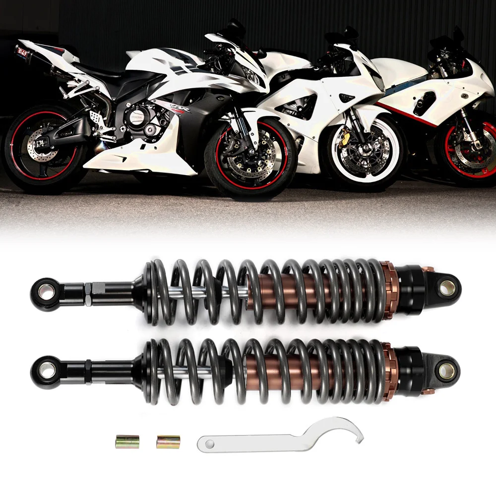 

380mm 14.96" 12mm Hole Titanium Motorcycle Off-Road Moto Mountain Dirt Bike Rear Front Shock Absorber Suspension Protector D15