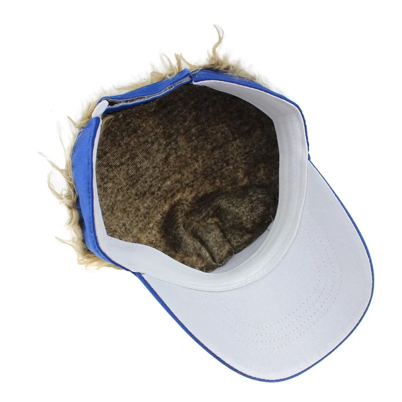 Golf Caps Adjustable Fake Hair Golf Cap Men Hat Wig/ Hair Golf Baseball Caps