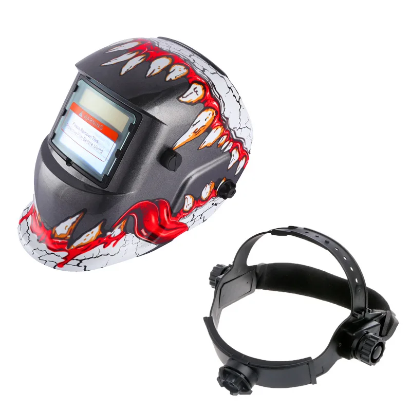 

Head-mounted full-automatic photoelectric welding protective mask fangs argon arc welding mask welder helmet