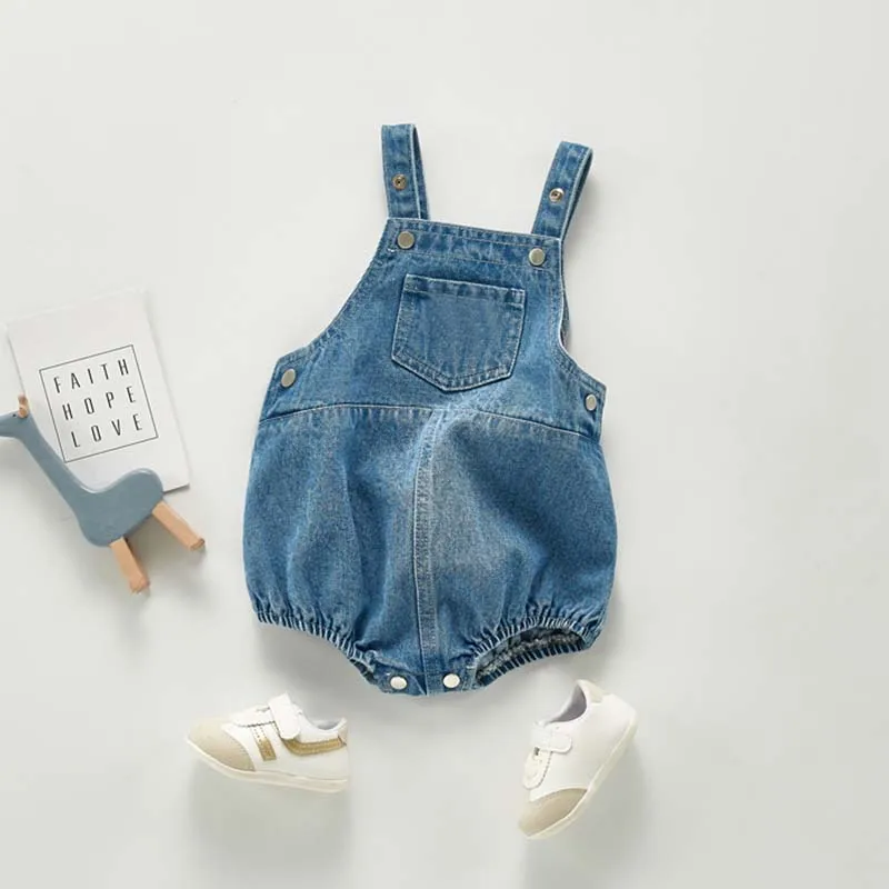 Baby Boys Girls Clothing Sleeveless Denim Bodysuits Jumpsuit Autumn Denim Overalls