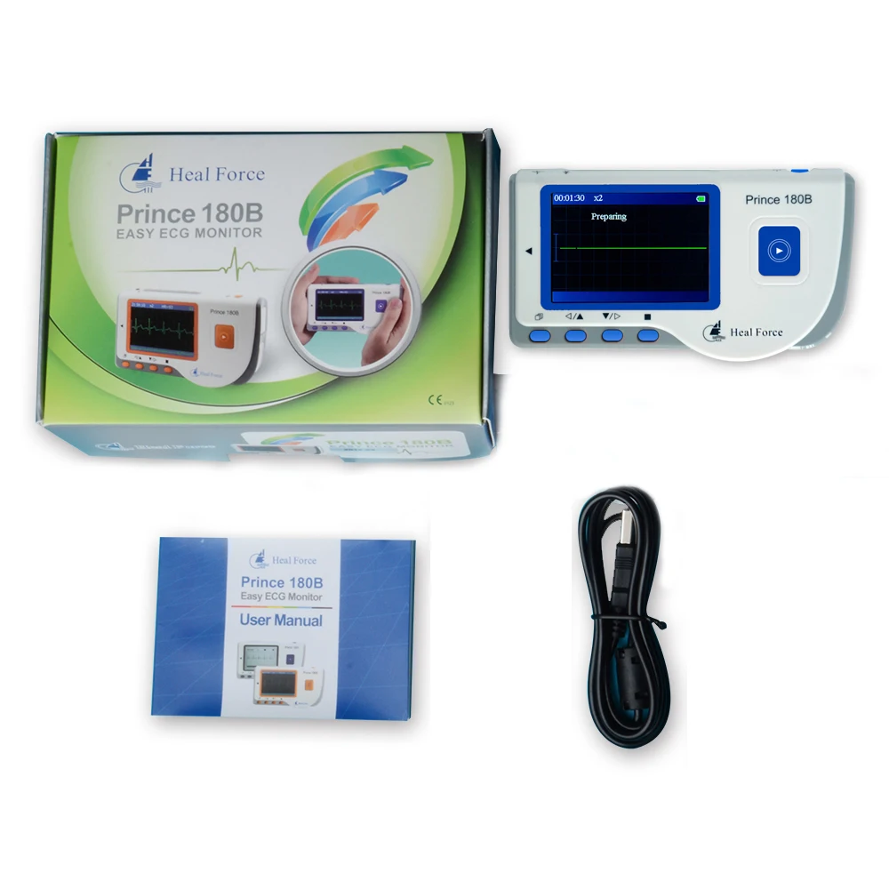 Heal Force Prince 180B портативный домашний монитор сердец ЭКГ цветной экран одобренный