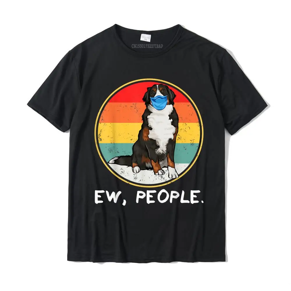  Funny Tops Shirts New Design Short Sleeve Men T-shirts TpicOriginaltitle Simple Style Summer T Shirts Crewneck Vintage Ew People Bernese Mountain Dog Dog Wearing Face Mask T-Shirt__26059 black