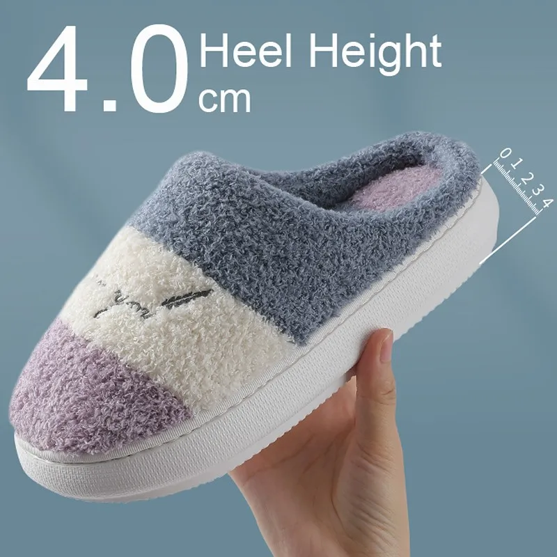 Slippers House Fur-Shoes Fluffy Soft Women Winter Casual Bedroom Girl Zapatillas-Mujer