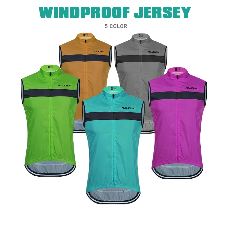 Windproof Riding Jackets Unisex Bike Windbreaker Coats Cycling Clothing Maillot Sleeveless Vest Light Triathlon Jersey - Цена: 2 108,94 руб.