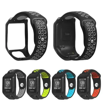 

Replacement Breathable Bracelet Watch Strap Silicone Wrist Band for Tomtom Runner 3/Adventurer/Golfer 2/Runner 2 Cardio/Spark 3