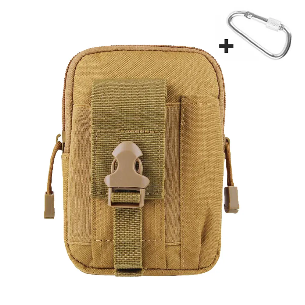 Tan 600D тактический Molle поясная Сумка EDC поясная сумка военная телефонная кобура Карманный пакет для охоты кемпинга скалолазания стрельба - Цвет: Tan