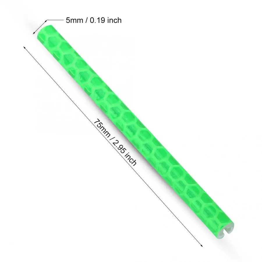 12 шт наклейки на велосипед велосипедная спица отражатели прочный велосипеда велосипедная спица Предупреждение отражатели зажим-отражатель трубки - Цвет: Зеленый