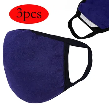 

3PCS Unisex Adult Masks Winter Windbreak Warm Mouth Mask Cover For Outdoor Cycling Biking Solid Color Facemask Masque Lavable