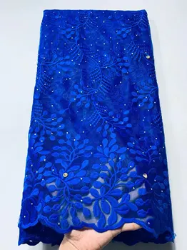 

Royal Blue evening dress mesh cloth French net lace fabric for making dress VNH41(5yards/lot) many color