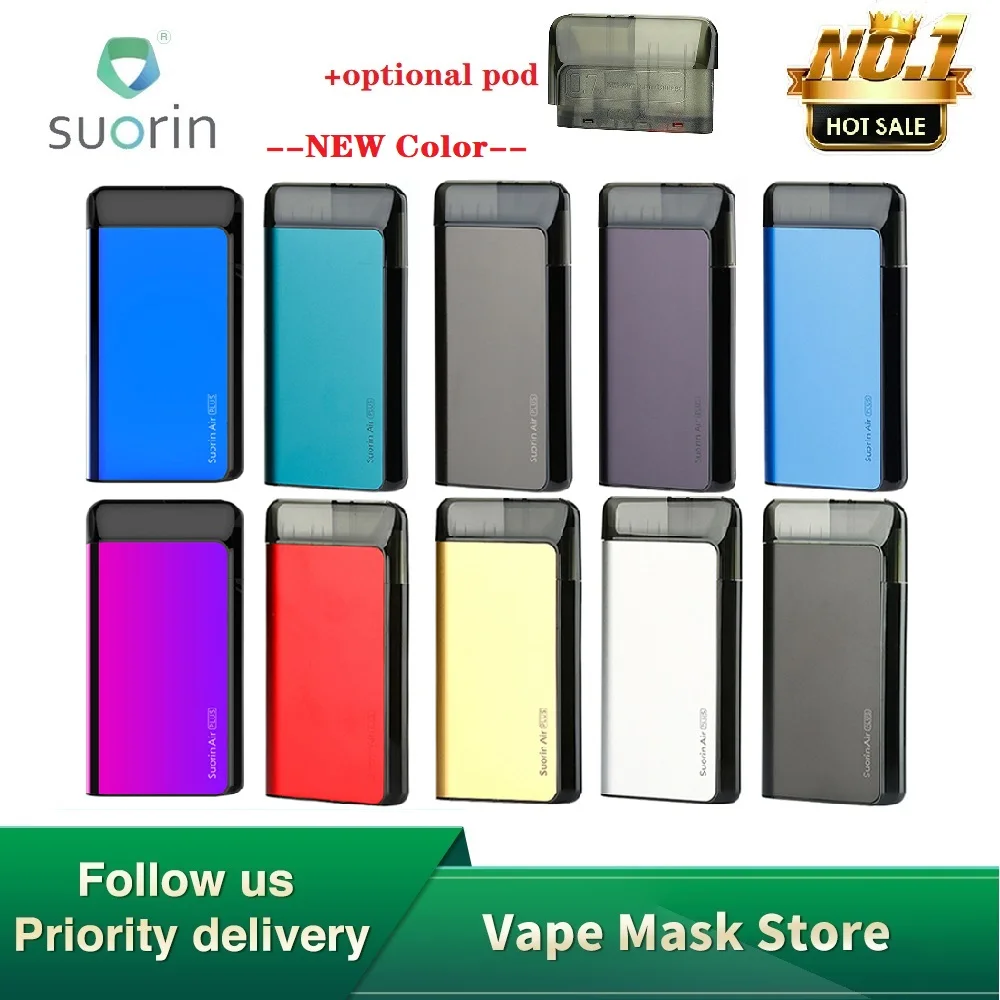Оригинальный комплект Suorin Air Plus Pod System 930 мАч с пятислойным светодиодный и