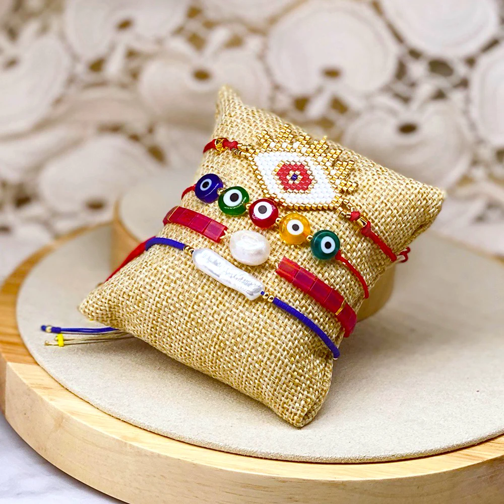 Go2boho Lucky Beads браслеты MIYUKI браслет Турецкий Дурной глаз натуральный с жемчугом Mujer