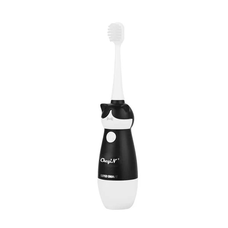 Многоцветный Battery Operated Children Toothbrush 3D Cartoon Teeth Brush Waterproof Kid Electric Wave Toothbrush+ Replaceable Heads - Цвет: Многоцветный