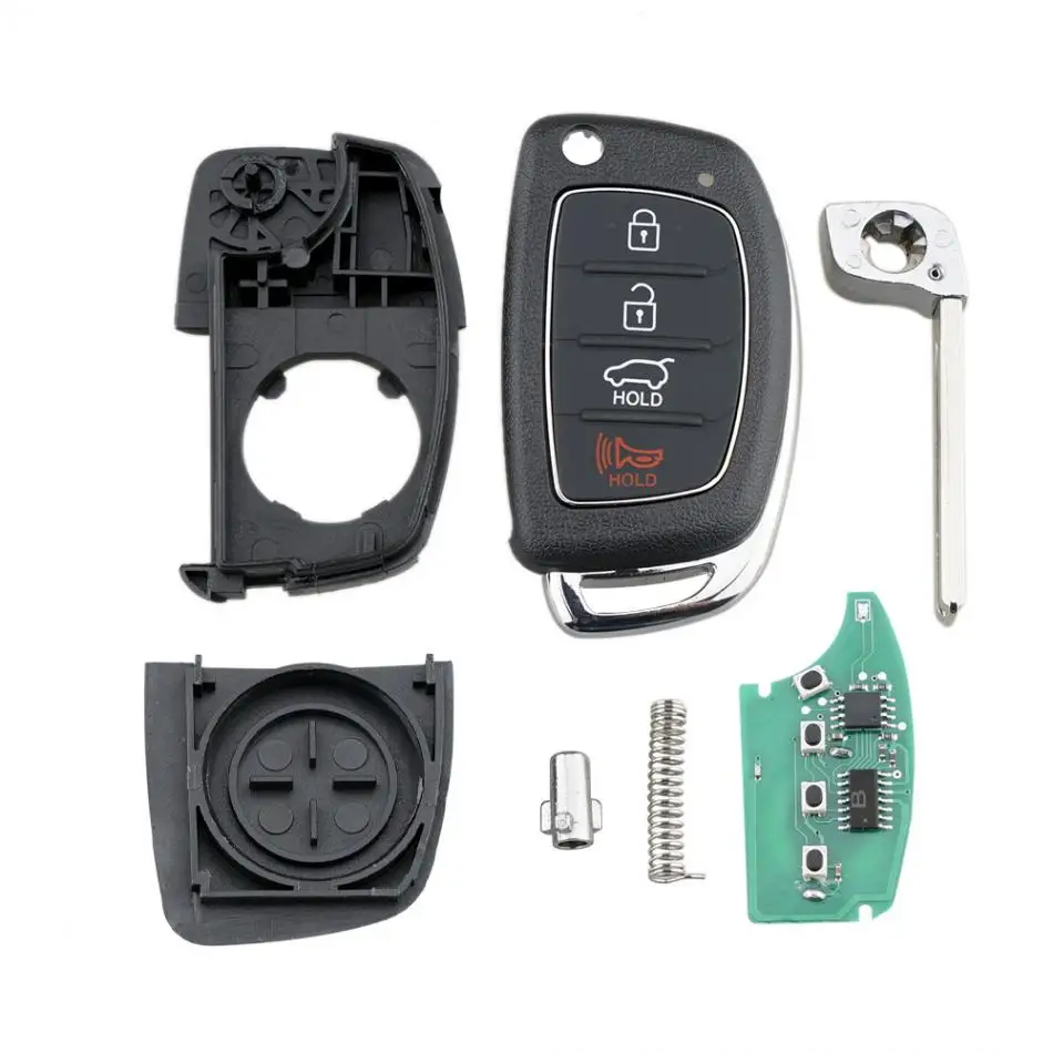 Дистанционный Автомобильный ключ 434 МГц 4 кнопки бесключевого входа дистанционный флип-брелок с 4D60 чипом TQ8-RKE-4F16 подходит для- hyundai Sonata