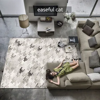 

160*230cm Can be customized Modern Scandinavian style Restaurant Bedroom Bedside Sofa Living Room Carpet