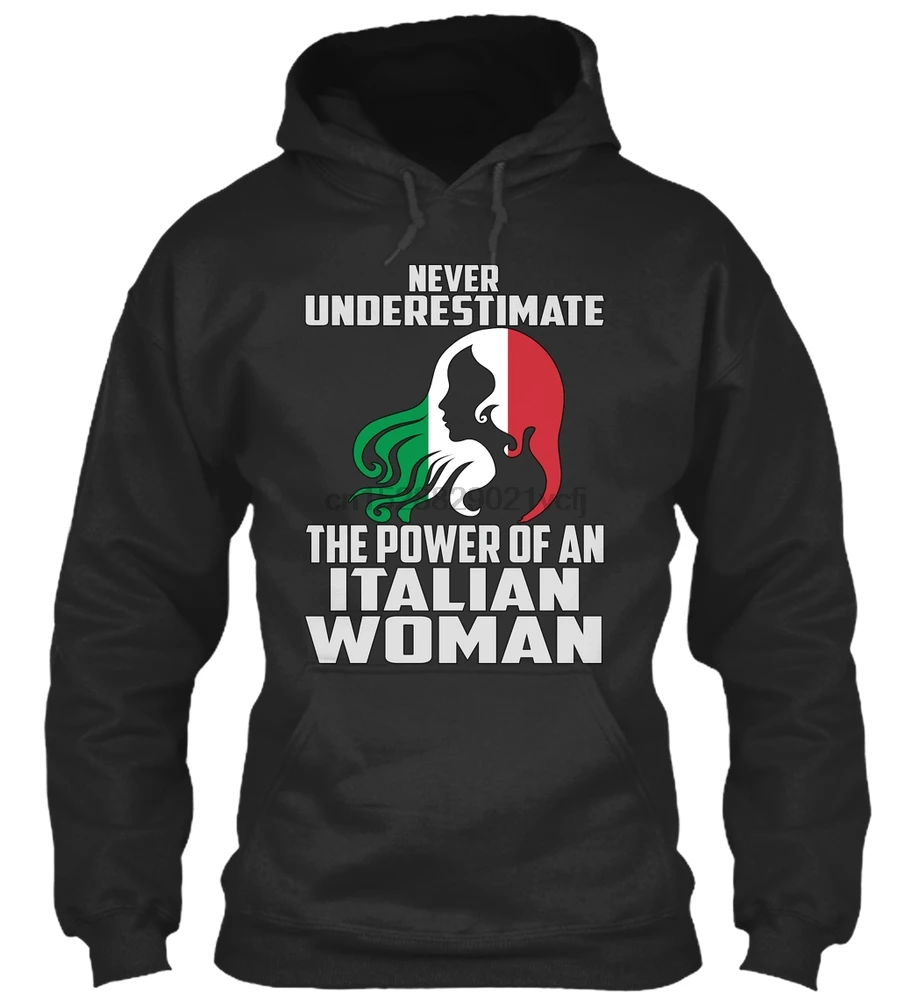 Мужская толстовка с длинным рукавом THE POWER OF AN ITALIAN WOMAN(1) женская уличная одежда