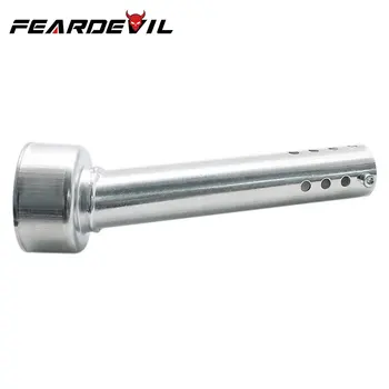

Feardevil 48mm Universal Motorcycle Angled Exhaust Insert Baffle End Can DB Killer Silencer Muffler Elbow 172MM Length