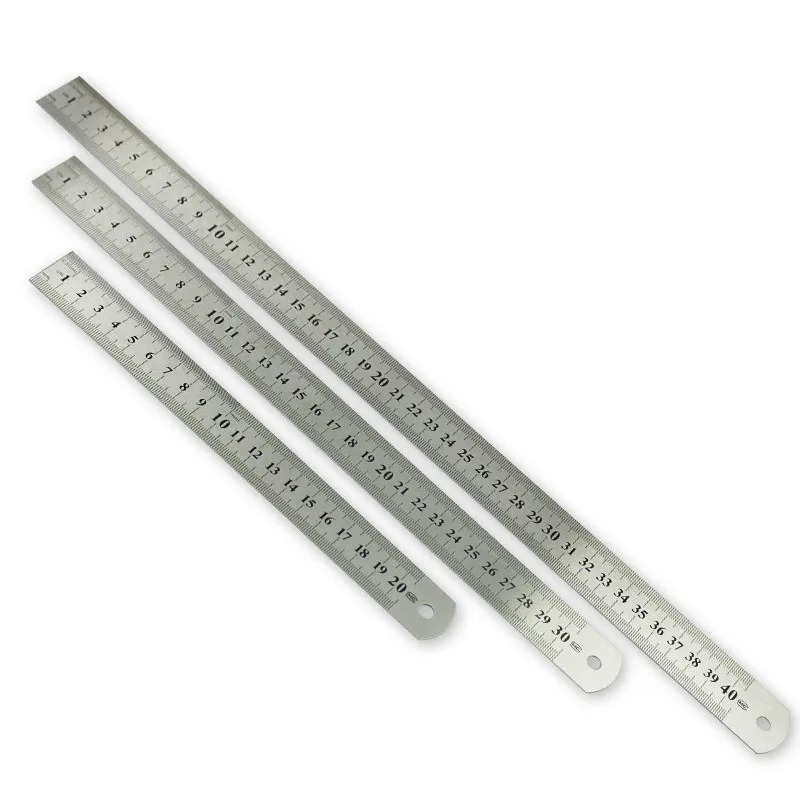 Steel-Ruler-Sewing-Tool-Accessory-15-20-30-40cm-Stainless-Steel-Metal-Ruler-Metric-Rule-Precision