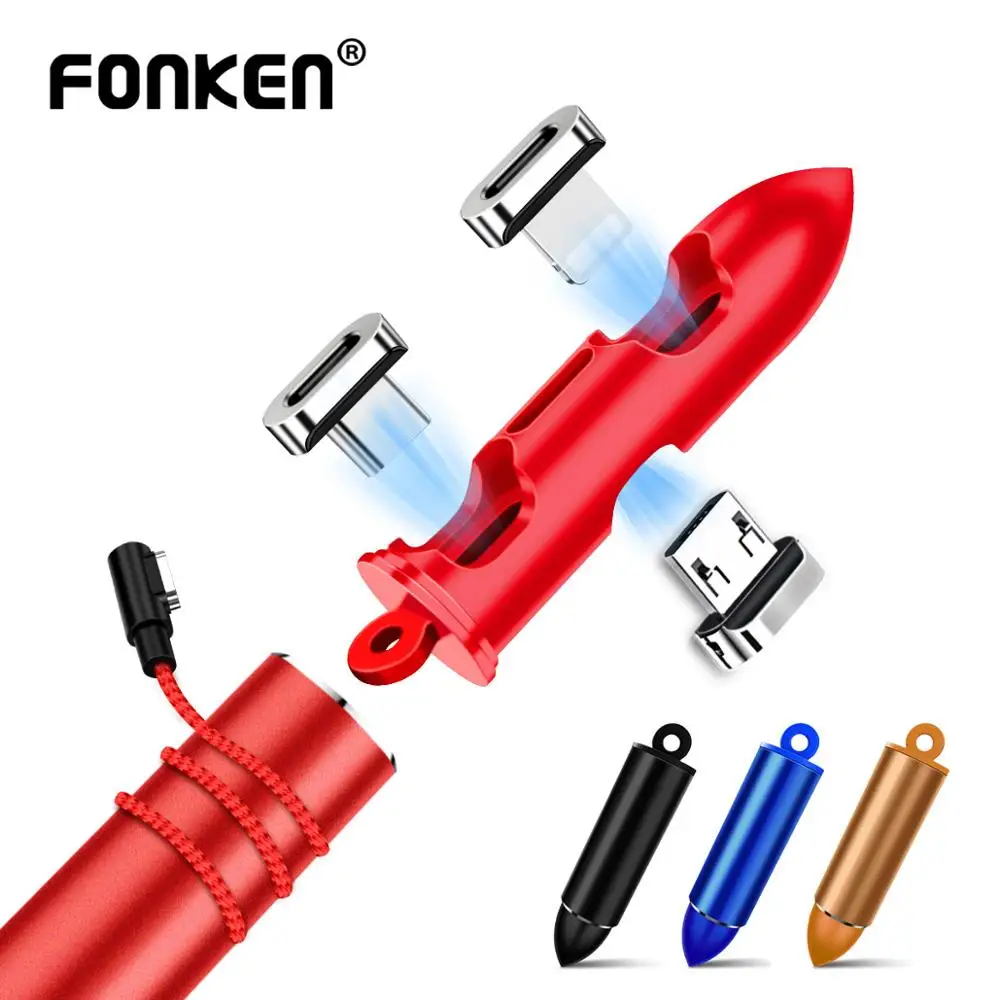 

FONKEN Portable Magnetic Cable Plugs Box Micro USB Type C Plug Storage Case Type-C Dust-proof Magnet Adapter Bullet Collect Box