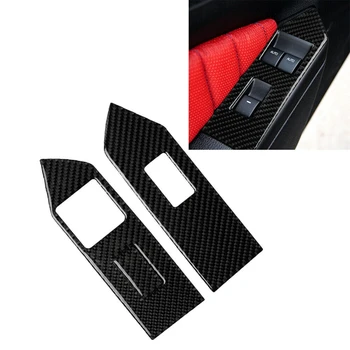 

3Pcs Carbon Fiber Inner Window Switch Panel Decor Cover for Ford Mustang 2009-2013