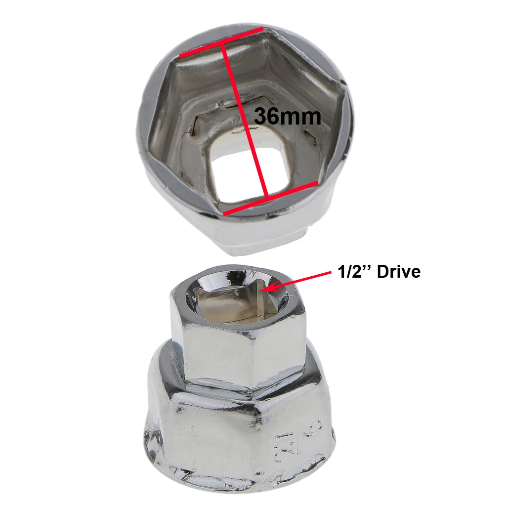 Universal 27mm 32mm 36mm Oil Filter Wrench Remover Cup, Cartridge Style Oil Filter Housing Tool for Auto Car Repairing