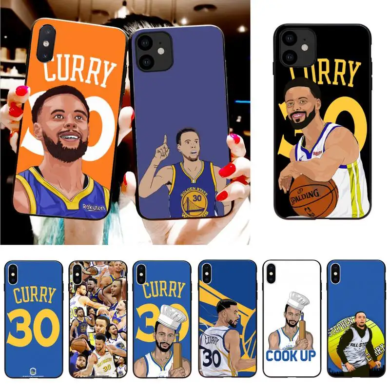 Чехол для телефона HTXian Stephen Curry No. 30 черный корпус iPhone SE2 11 Pro XS MAX XR 8 7 6 Plus 5 5S SE |