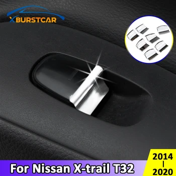 

High Quality 7Pcs/Set Car Door Window Switch Lift Button Cover Trim for Nissan X-trail Xtrail T32 2014 - 2020 Accessories