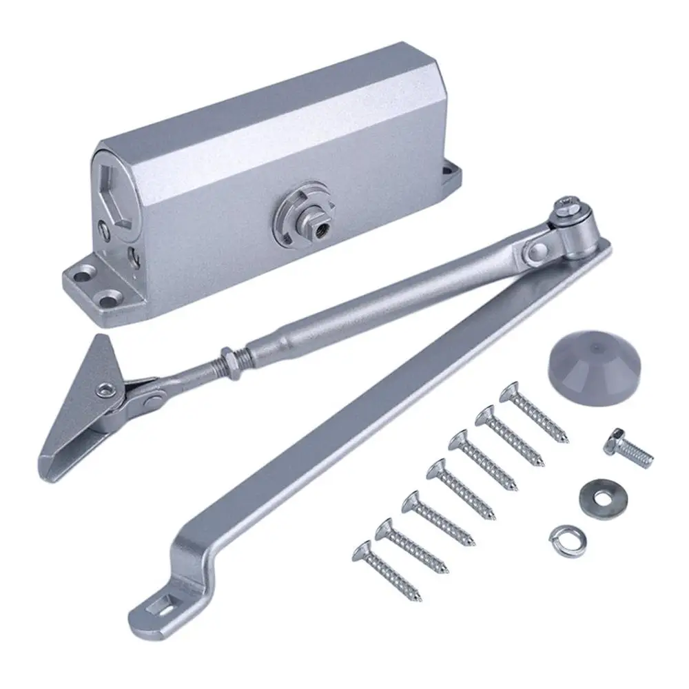 068 Home Office Adjustable Overhead Left Or Right Hand Cast Aluminium Square Door Closer For Residential Commercial Use