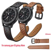 Для samsung galaxy gear S3/galaxy 46 мм часы кожаный браслет для мужчин и женщин ремешок