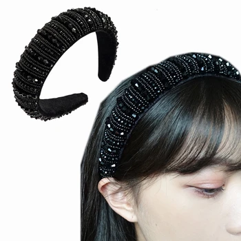 

Sparkly Padded Rhinestones Headband for Women Full Crystal Luxurious Hairbands Women Wide Padded Headband Hair Accessories