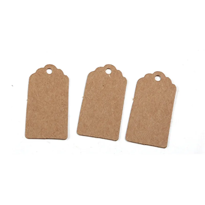 2X4cm 100 шт./лот, в форме сердца, белые, черные, коричневые, крафт-бумажные бирки, садовые этикетки, сделай сам, свадебные заметки, пустая Подарочная бирка, 6,5*5 см - Цвет: 2X4cm