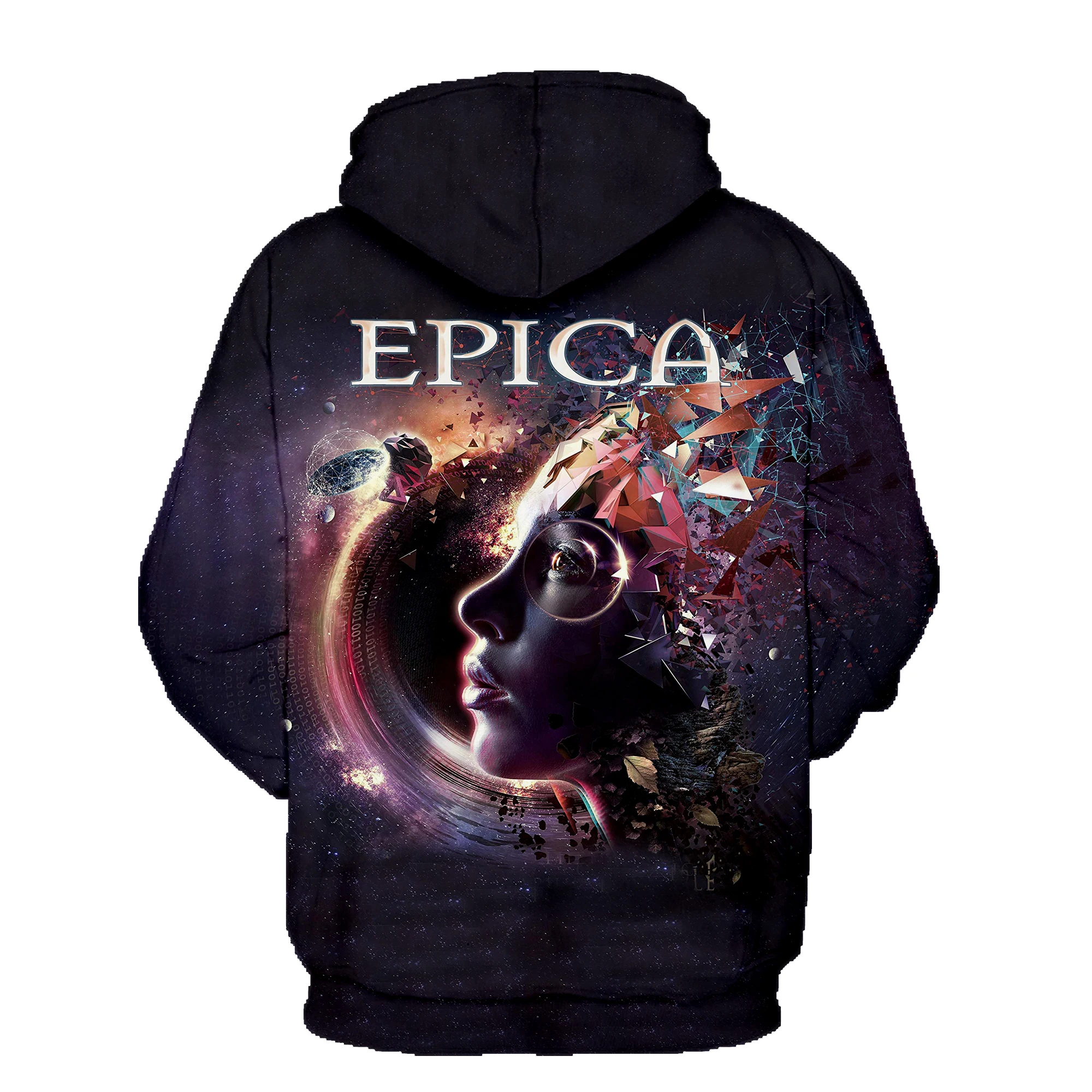 Epica Band/толстовки с 3D-принтом; крутая модная черная толстовка с капюшоном для мальчиков; повседневные топы; Мужское пальто; уличная одежда; Harajuku; мужская одежда; топы