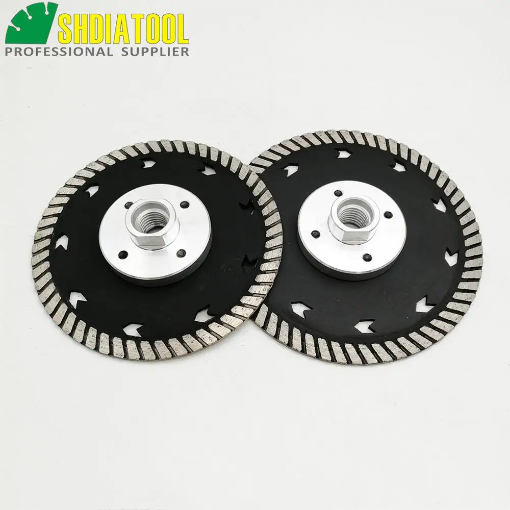 SHDIATOOL 1pc 4.5"or 5" Diamond Dual Saw Blades M14 Thread Granite Marble Concrete Cutting Grinding Disc Cut Grind Sharpen